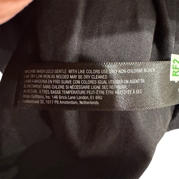 Anthropologie Celandine Cotton Poplin Bustier Halter Mini Dress Black Sz L - Picture 13 of 15